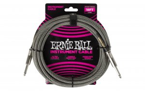 Ernie Ball Braided Instrument Cable Straight/Straight - 5.5m - SF