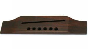 Allparts Rosewood Reverse Pin Belly Up Acoustic Bridge