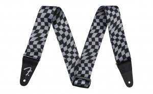 Fender Wavy Checkerboard Polyester Strap - GRY