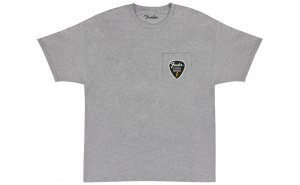 Fender Pick Patch Pocket Athletic Gray T-Shirt - M