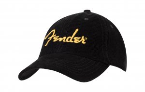 Fender Gold Spaghetti Logo Corduroy Baseball Hat