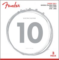 Fender Super 250R Nickel Plated Steel Guitar Strings 10/46 - 3-Pack