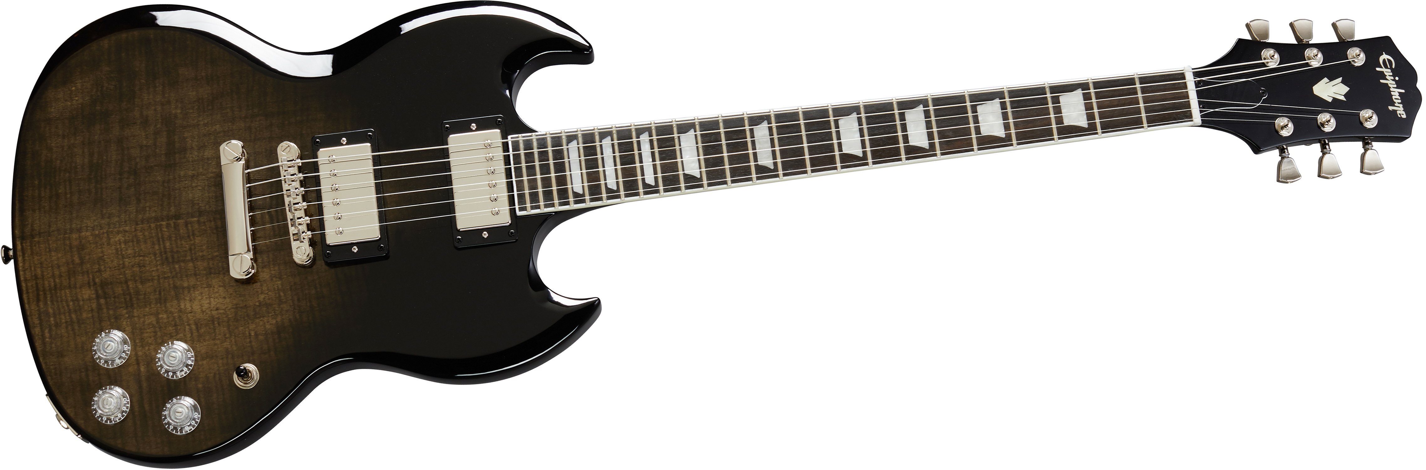 Epiphone sg modern figured on sale trans black fade