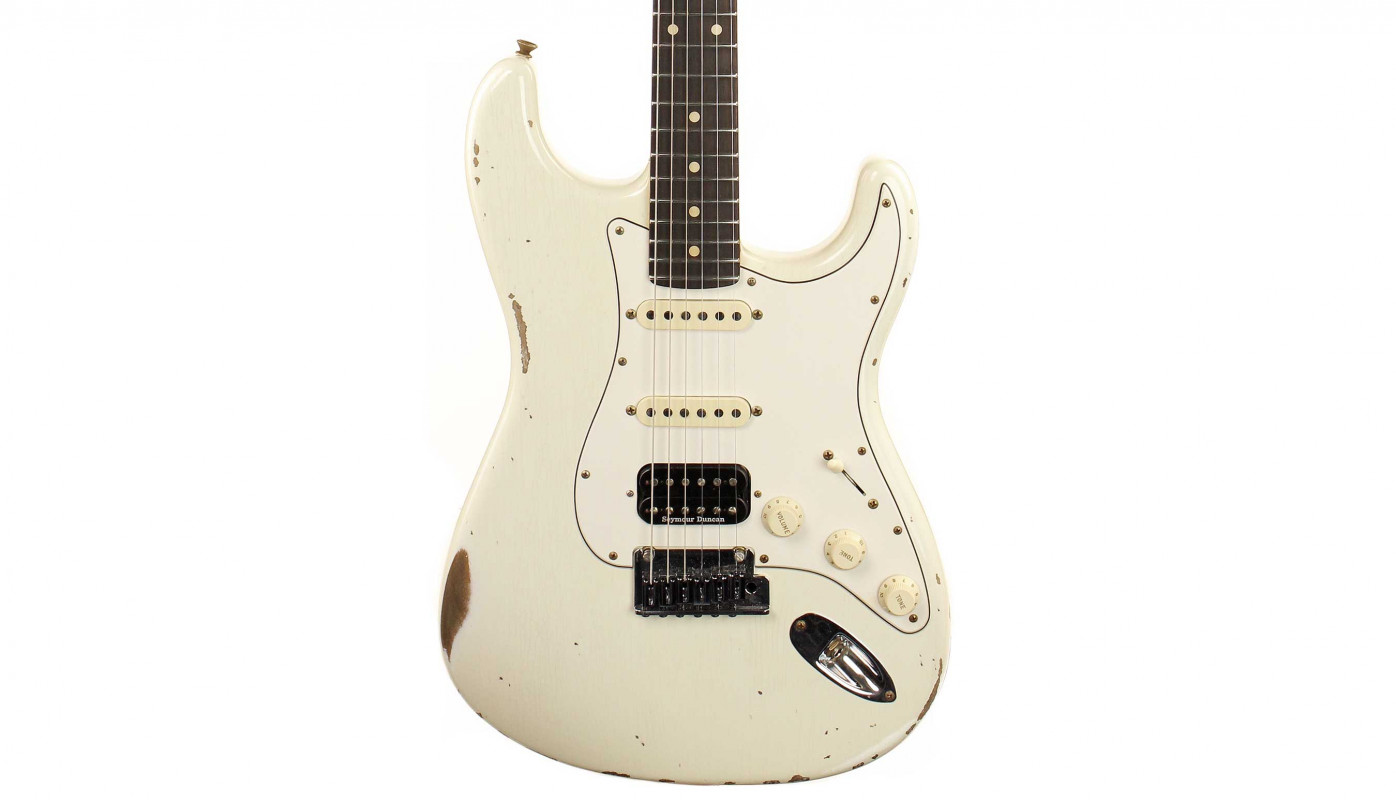 Fender Custom 1960 Stratocaster Hss Relic Aged Olympic White Gino