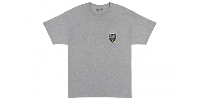 Fender Pick Patch Pocket Athletic Gray T-Shirt - XL