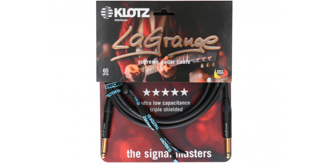 Klotz LaGrange Supreme Guitar Cable Gold-Plated Tip - 3m