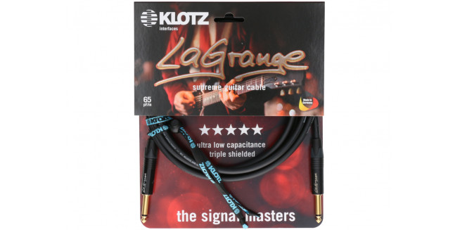 Klotz LaGrange Supreme Guitar Cable Gold-Plated Tip - 4.5m