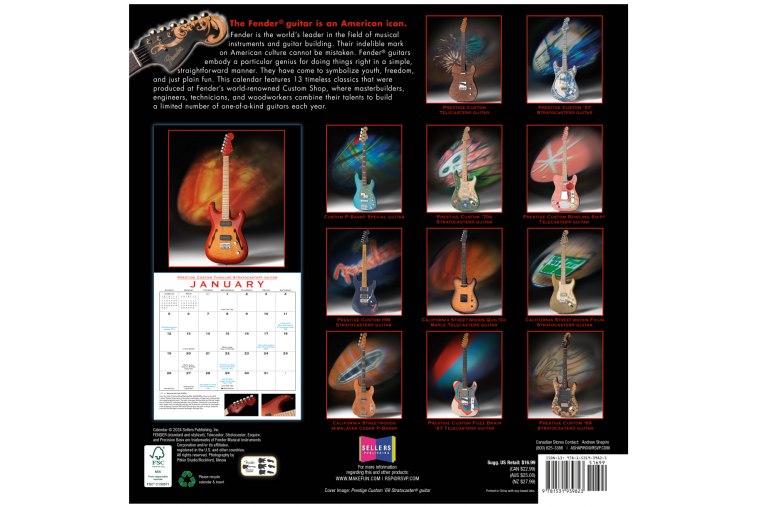 Fender 2025 Custom Shop Calendar