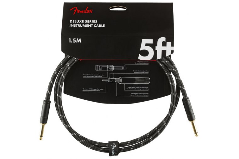 Fender Deluxe Series Instrument Cable - 1.5m - BK