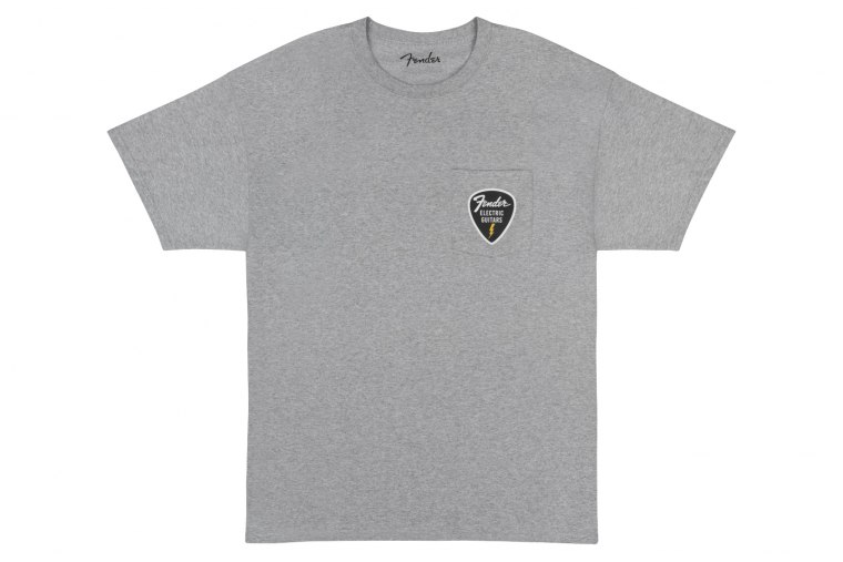 Fender Pick Patch Pocket Athletic Gray T-Shirt - XL