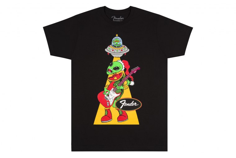 Fender Ugly Christmas Alien T-Shirt - L