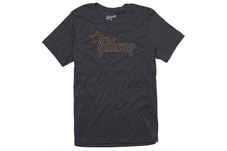 Gibson Star Logo Charcoal  T-Shirt - M