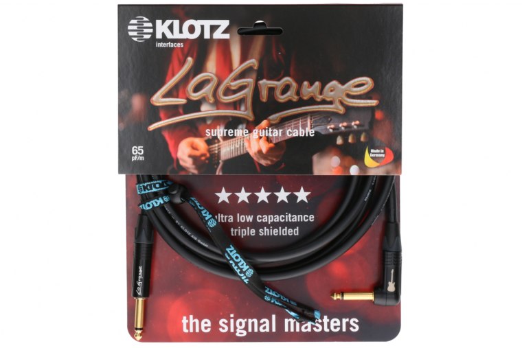 Klotz LaGrange Supreme Guitar Cable Angled Gold-Plated Tip - 3m